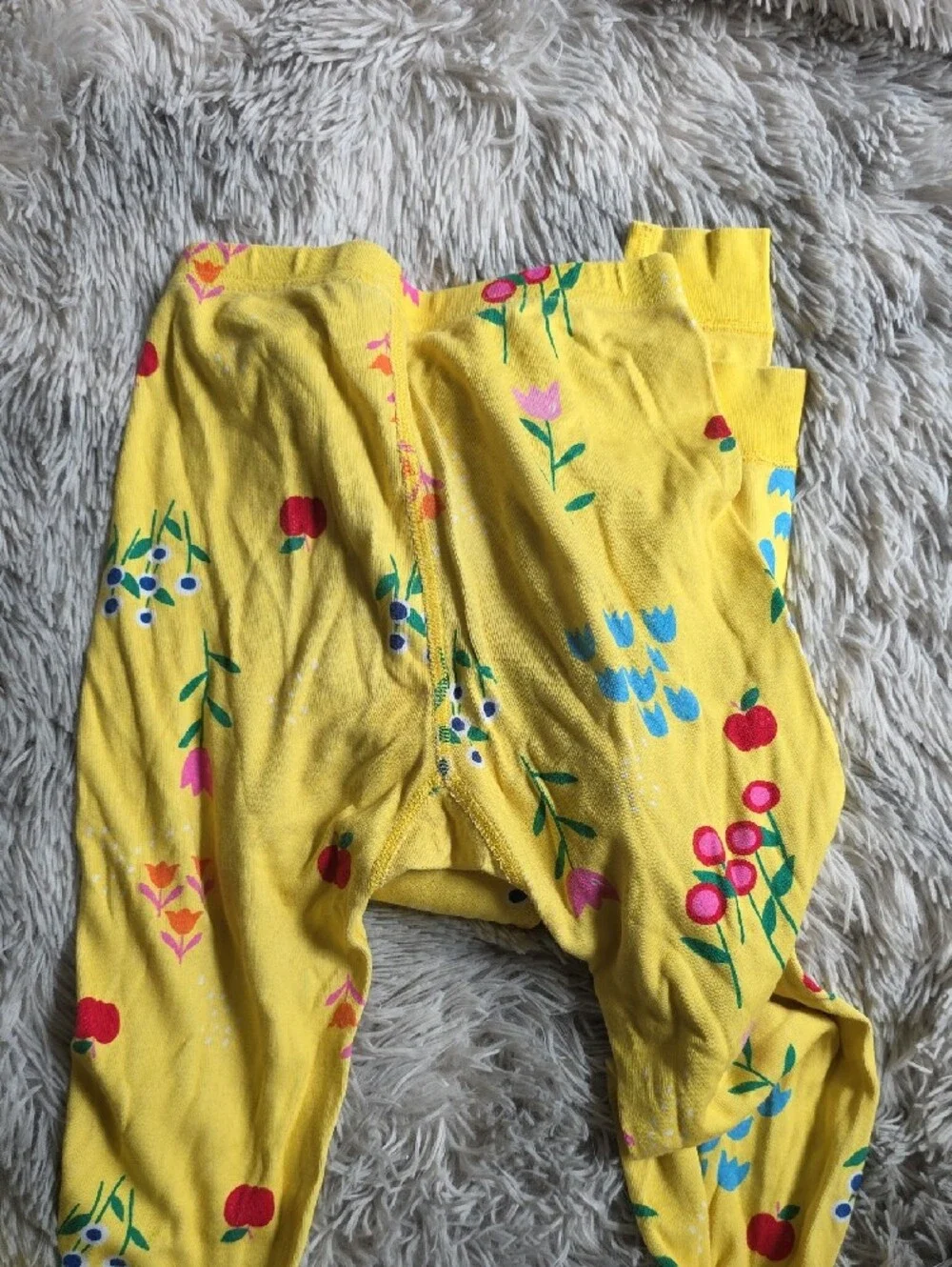 Hanna Andersson Yellow Floral & Berry Kids Pajama Set